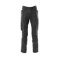 Pantalon avec poches genoux, pantalon extra léger, noir
