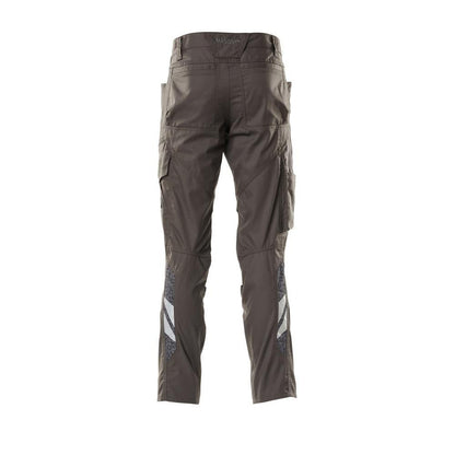Pantalon avec poches genoux, pantalon extra léger, anthracite foncé