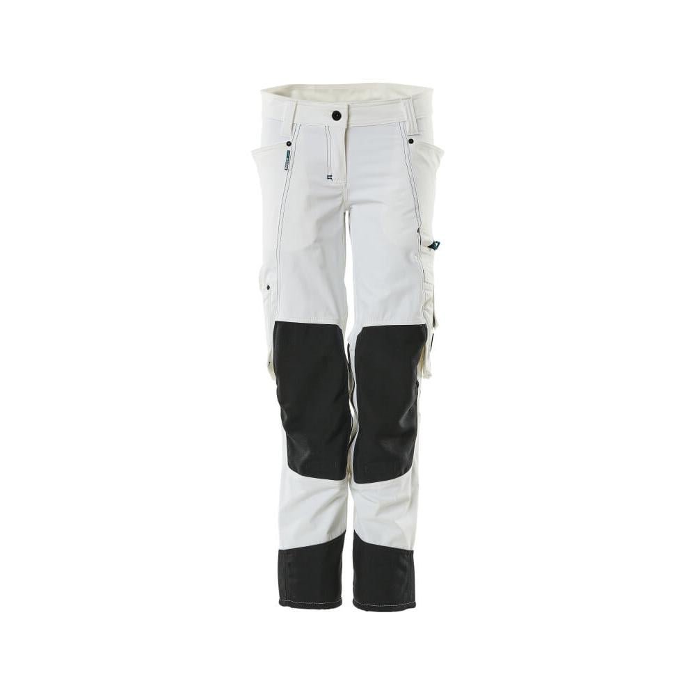 Pantalon avec poches genoux, femme, pantalon Pearl, blanc