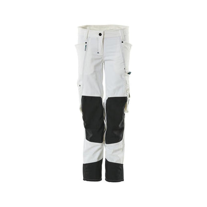 Pantalon avec poches genoux, femme, pantalon Pearl, blanc