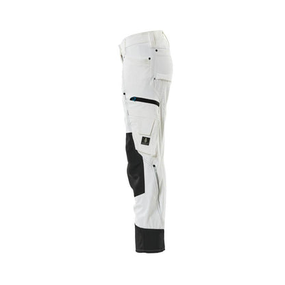 Pantalon avec poches genoux, femme, pantalon Pearl, blanc