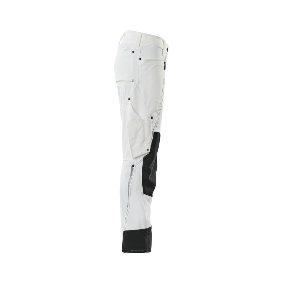 Pantalon avec poches genoux, femme, pantalon Pearl, blanc