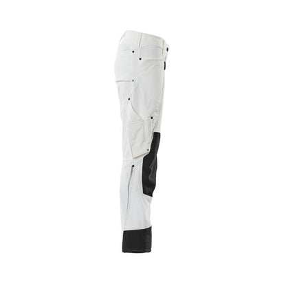 Pantalon avec poches genoux, femme, pantalon Pearl, blanc