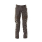 Pantalon avec poches genoux, pantalon empiècements stretch, anthracite foncé