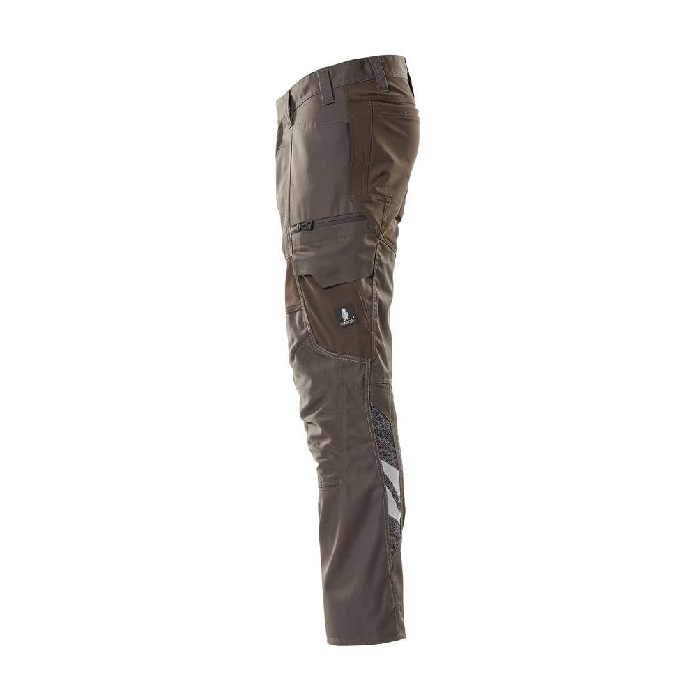 Pantalon avec poches genoux, pantalon empiècements stretch, anthracite foncé