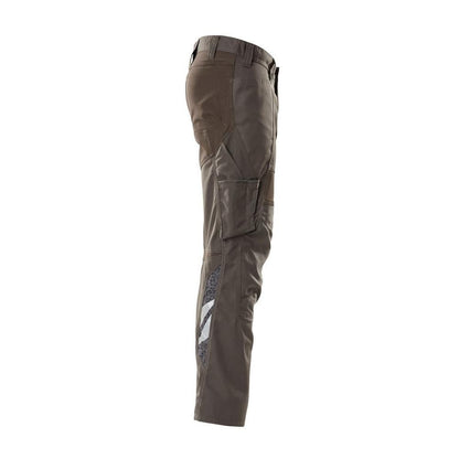 Pantalon avec poches genoux, pantalon empiècements stretch, anthracite foncé