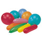 Les ballons d'air PAPSTAR triés par couleur, de différentes formes, décoration de fête (20 pièces, PAPSTAR GmbH) sont des ballons ronds et ovales de couleur rouge, bleu, orange, vert, jaune et rose - idéaux pour une décoration de fête vivante.
