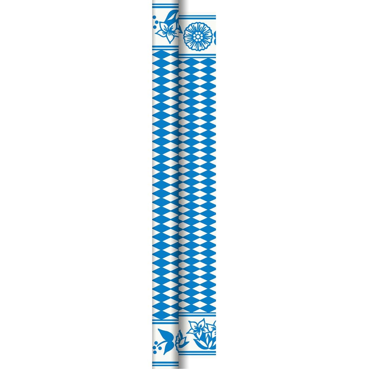Le rouleau de nappe Dunicel 40 x 1,18 m « Bayern Raute » de la société Duni GmbH est orné d'un motif en losanges bavarois et de touches florales, notamment des tournesols, et confère à votre décoration de table un charme festif. 1 rouleau de qualité supérieure inclus.
