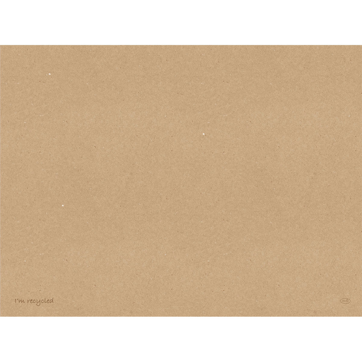 Les sets de table en papier Duni GmbH 30x40 cm sont fabriqués en papier recyclé brun respectueux de l'environnement avec des éclaboussures naturelles et portent discrètement "Je suis recyclé." dans le coin. Polyvalent, paquet de 250 pièces.