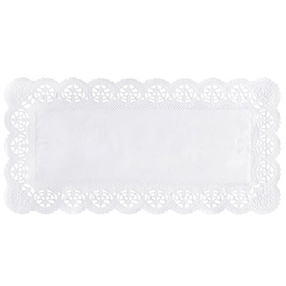Les papiers dentelés PAPSTAR rectangulaires 34x17 cm en blanc de la PAPSTAR GmbH ont un bord orné, semblable à de la dentelle, qui est parfait pour une décoration élégante. La livraison se fait dans un sac en plastique pratique avec 250 pièces pour la fraîcheur et le confort.