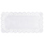 Les papiers dentelés PAPSTAR rectangulaires 34x17 cm en blanc de la PAPSTAR GmbH ont un bord orné, semblable à de la dentelle, qui est parfait pour une décoration élégante. La livraison se fait dans un sac en plastique pratique avec 250 pièces pour la fraîcheur et le confort.