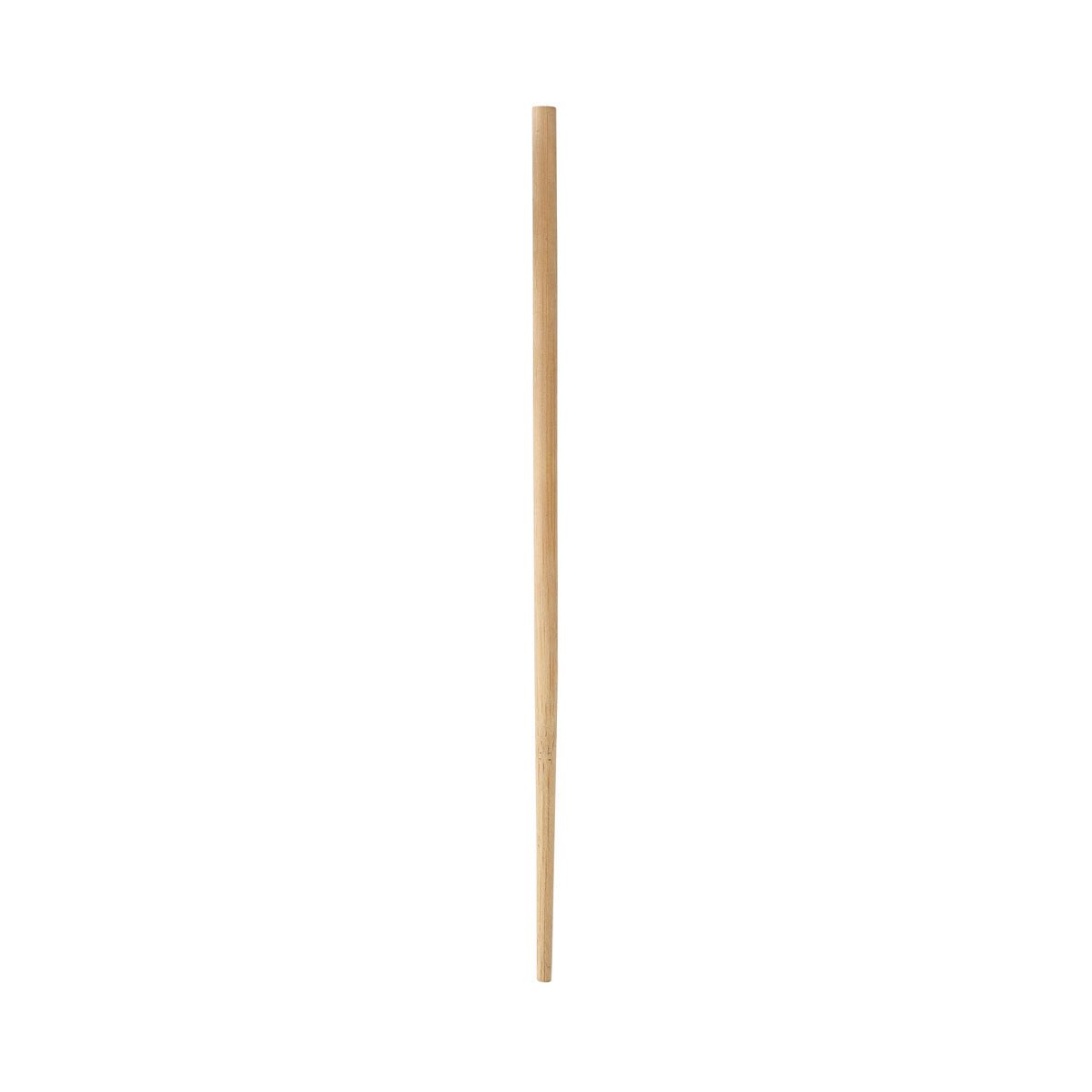 Un bâtonnet de bambou de 220 mm de Duni GmbH est représenté individuellement, verticalement sur un fond blanc. Le bâtonnet en bois beige est lisse, cylindrique et se termine en pointe en bas. L'emballage contient 100 pièces.