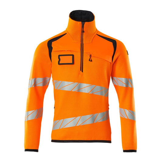 Pull en maille avec zip court