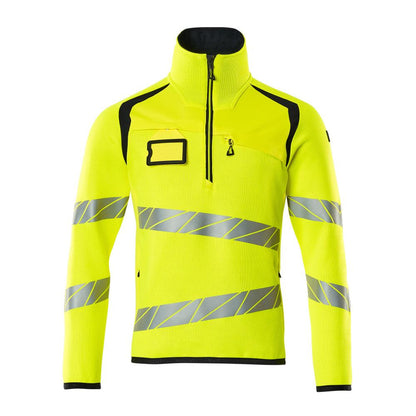 Pull en maille avec zip court