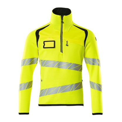Pull en maille avec zip court