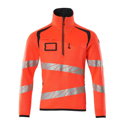 Pull en maille avec zip court