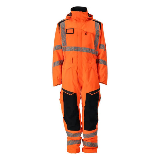 Combinaison hiver CLIMASCOT®, combinaison hiver légère, orange haute visibilité/noir-bleu