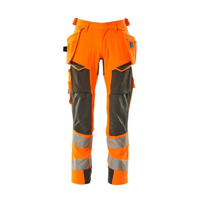 Pantalon avec poches suspendues, pantalon ULTIMATE STRETCH, orange haute visibilité/anthracite foncé