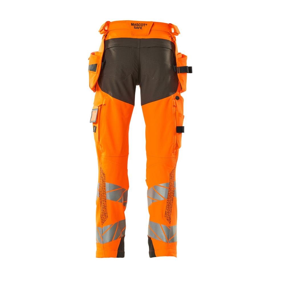 Pantalon avec poches suspendues, pantalon ULTIMATE STRETCH, orange haute visibilité/anthracite foncé