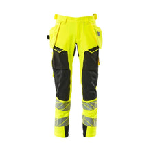 Pantalon avec poches suspendues, pantalon ULTIMATE STRETCH, jaune/noir haute visibilité