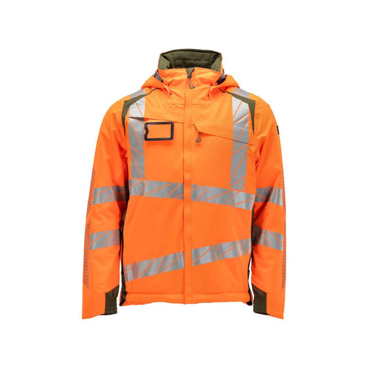Veste d'hiver CLIMASCOT®, veste d'hiver légère, orange haute visibilité/vert mousse