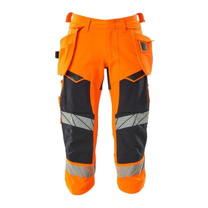 Pantalon trois-quarts, poches suspendues, pantalon trois-quarts stretch