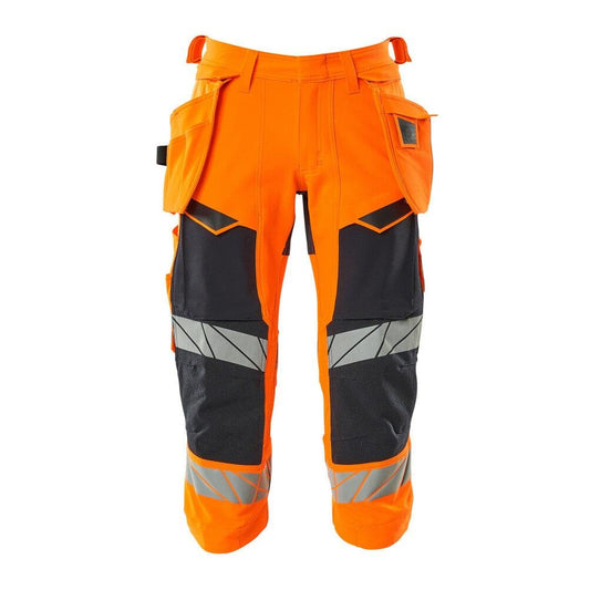 Pantalon trois-quarts, poches suspendues, pantalon trois-quarts stretch