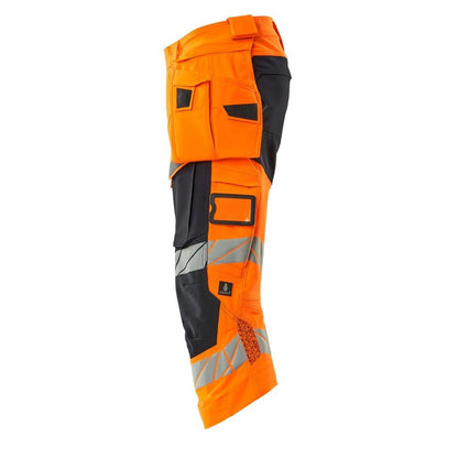 Pantalon trois-quarts, poches suspendues, pantalon trois-quarts stretch