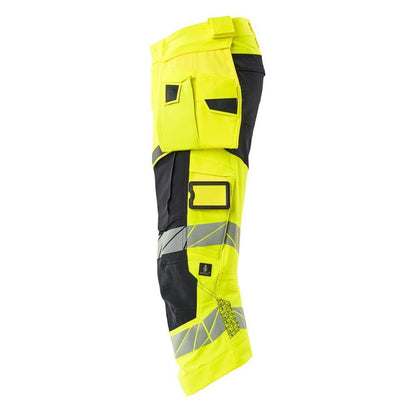 Pantalon trois-quarts, poches suspendues, pantalon trois-quarts stretch