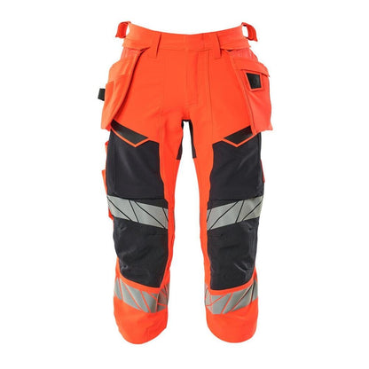 Pantalon trois-quarts, poches suspendues, pantalon trois-quarts stretch