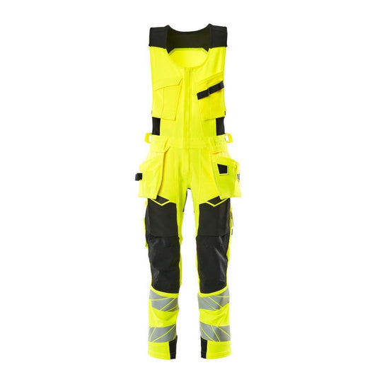 Pantalon combiné, poches suspendues, pantalon combiné ULTIMATE STRETCH, jaune/noir haute visibilité