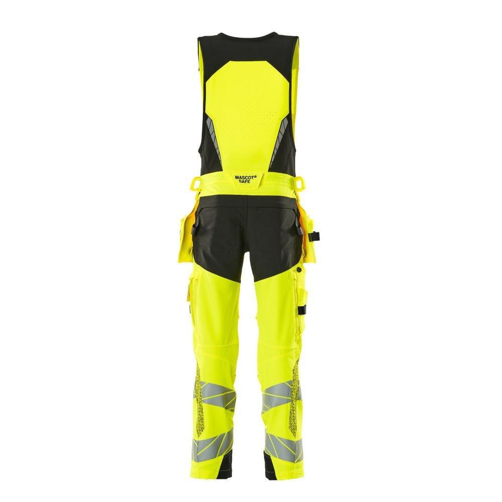Pantalon combiné, poches suspendues, pantalon combiné ULTIMATE STRETCH, jaune/noir haute visibilité