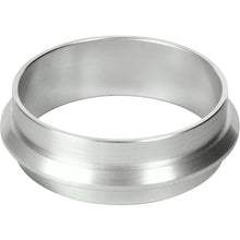 Ein silberner Metallring, leicht konisch mit einer glatten, polierten Oberfläche, ähnlich der Duni GmbH Kassette DF5 ø 90 mm Silber (1 Stück).