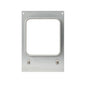 La cassette DF10/20 pour Forum Schale 918, 1114 ml de Duni GmbH est un cadre métallique rectangulaire stable avec des coins arrondis, deux petits clips en bas et deux trous de vis en haut, illustrée sur fond blanc.