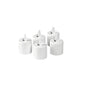 Cinq bougies de remplacement LED blanc chaud (38x36 mm) de Duni GmbH avec des effets de flamme mobiles font de cet ensemble d'une pièce une option idéale pour un éclairage confortable à piles.