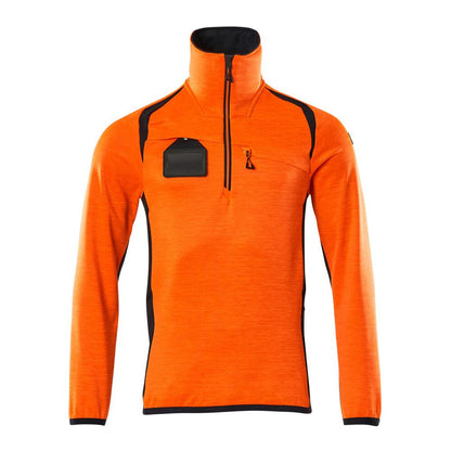 Pull polaire avec veste courte zippée en micropolaire