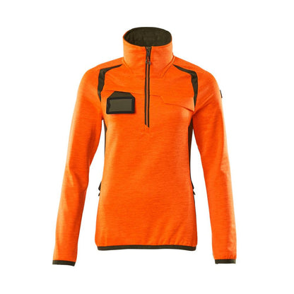 Pull polaire avec fermeture éclair courte, veste micropolaire femme
