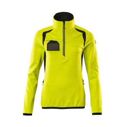 Pull polaire avec fermeture éclair courte, veste micropolaire femme