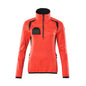 Pull polaire avec fermeture éclair courte, veste micropolaire femme