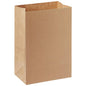 Le sac à emporter sans anse de Duni GmbH en papier brun FSC (180x110x265 mm) est vide avec le dessus ouvert sur fond blanc. L'emballage écologique présente des bords nets et des côtés lisses. Paquet : 500 pièces.