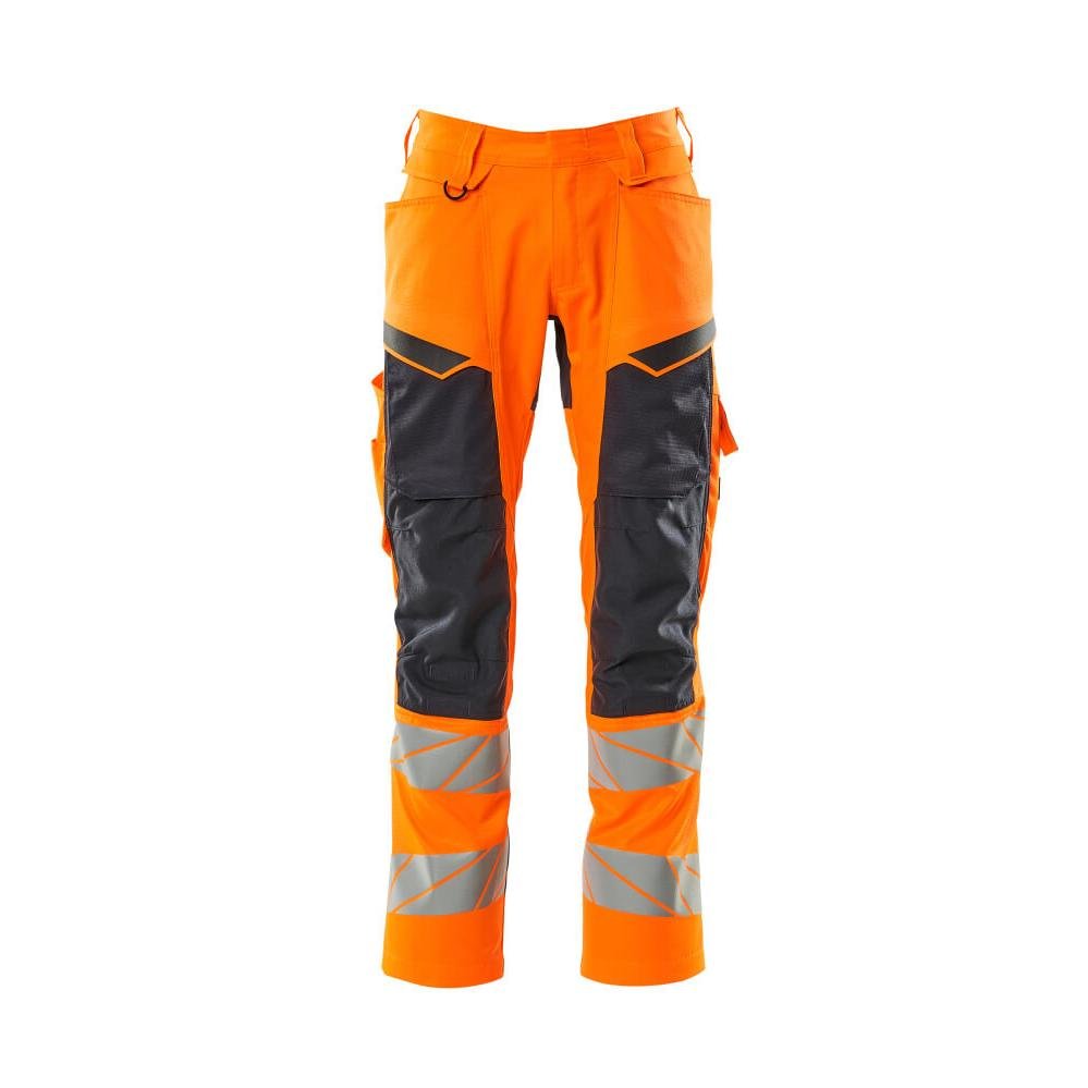 Pantalon avec poches genoux, pantalon empiècements stretch