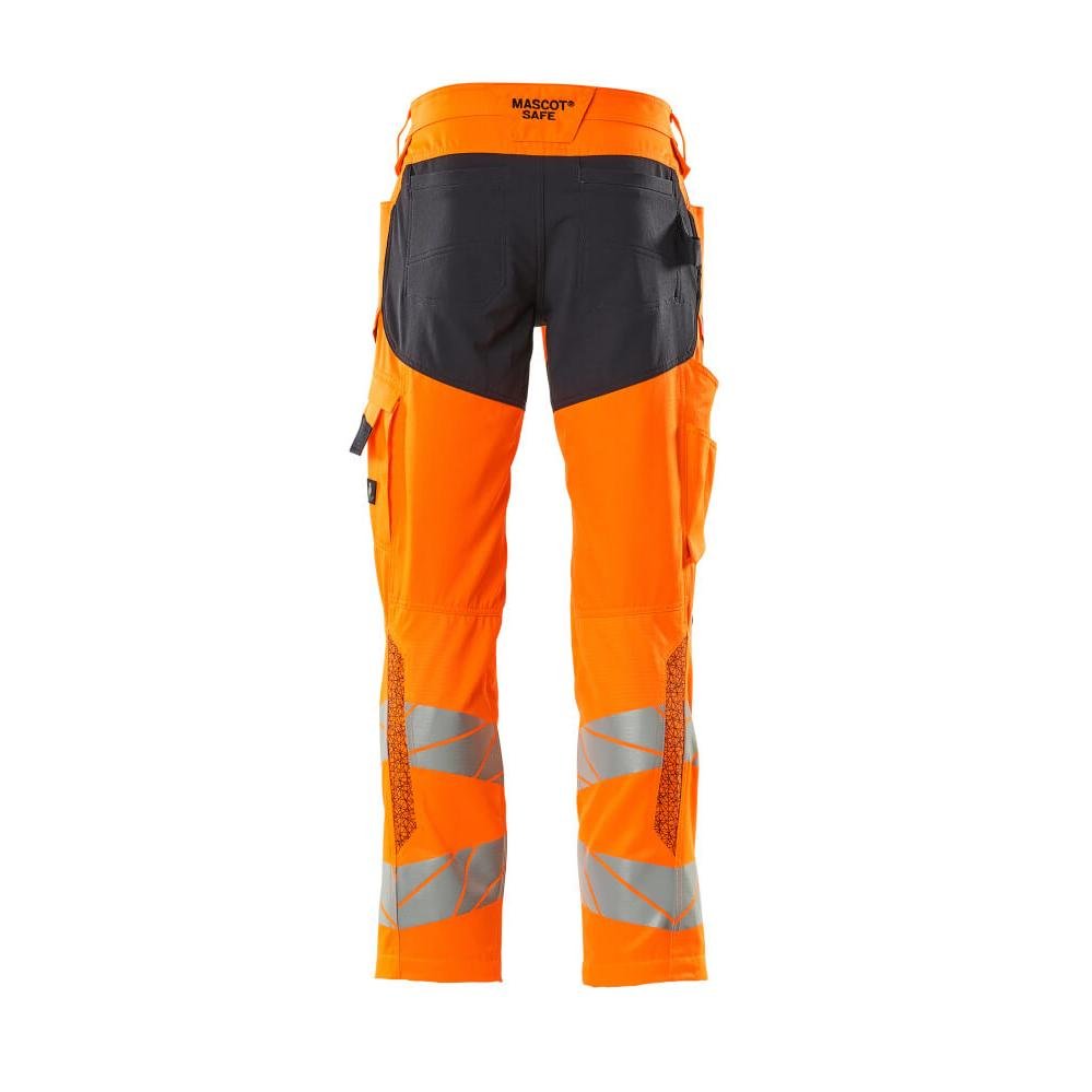 Pantalon avec poches genoux, pantalon empiècements stretch