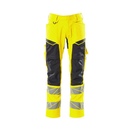 Pantalon avec poches genoux, pantalon empiècements stretch