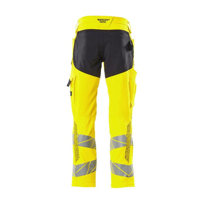 Pantalon avec poches genoux, pantalon empiècements stretch
