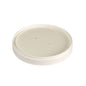 Le couvercle en carton SLIM Carton/PLA Blanc 350/550/750/950 ml de Duni GmbH (certifié FSC, 117x117x19 mm) est idéal comme emballage durable ou comme alternative au couvercle traditionnel - Paquet de 25 pièces.