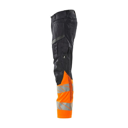 Pantalon avec poches genoux, pantalon empiècements stretch