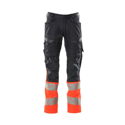 Pantalon avec poches genoux, pantalon empiècements stretch