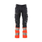 Pantalon avec poches genoux, pantalon empiècements stretch