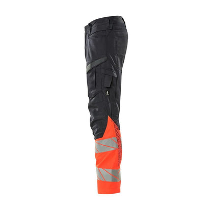 Pantalon avec poches genoux, pantalon empiècements stretch