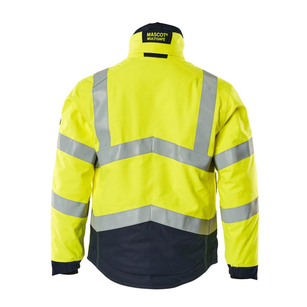 Veste d'hiver avec doublure matelassée Veste pilote Multisafe, jaune haute visibilité/noir-bleu